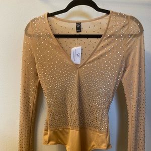 Windsor sparkle bodysuit nude